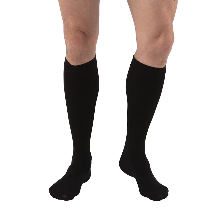 Jobst Relief Knee Compression Socks 3040 Mmhg Closed Toe Black Large Full Calf